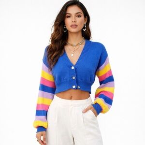 Daisy Multicolor Striped Cardigan